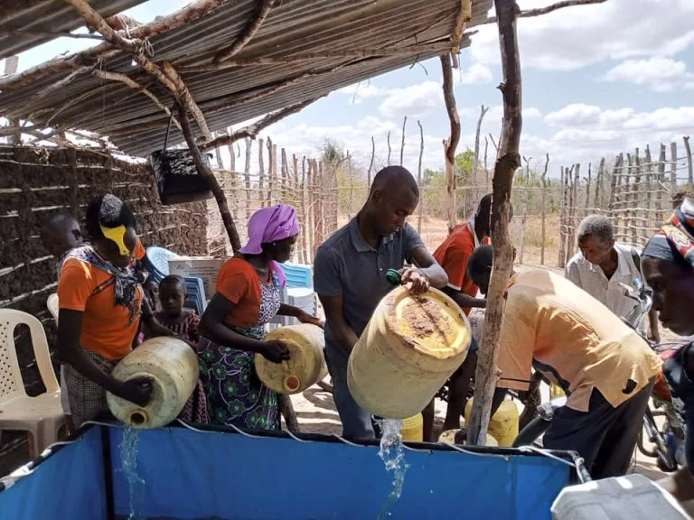 Baptism and food donation.